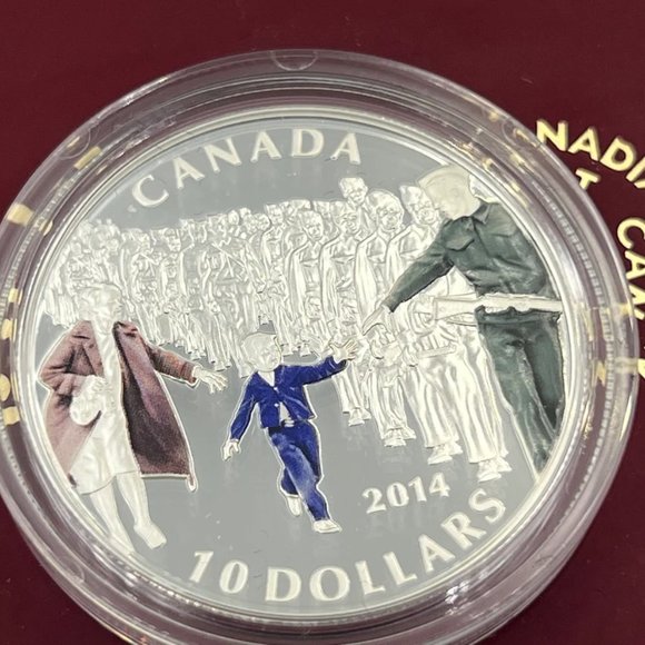 1/2 oz. Fine Silver Coloured Coin - Wait for Me, Daddy - Picture 4 of 6